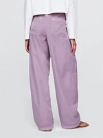 Mid Rise Barrel Parachute Pants