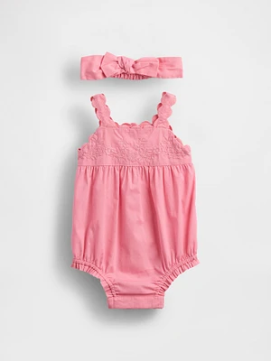 Baby Embroidered Bubble Shorty Set