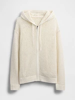 Crochet Zip Hoodie