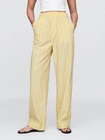 Organic Cotton Poplin Easy Wide-Leg Pants
