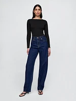 Boatneck Open-Back Top