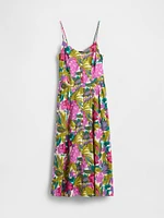 Floral V-Neck Midi Dress