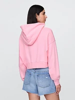 French Terry Cropped Oversized Hoodie