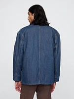 Oversized Heavyweight Denim Lined Chore Jacket