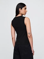 Sheer Modern Rib Tank Top