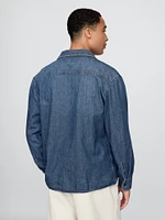 Embroidered Denim Shirt