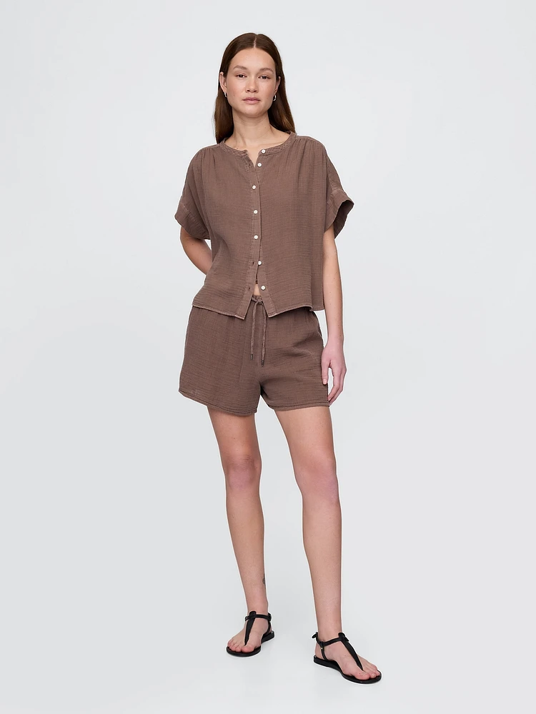 Cotton Gauze Easy Shorts