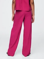 Kids Crinkle Gauze Easy Wide-Leg Pants