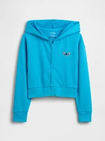 Lilo & Stitch Kids French Terry Cropped Zip Hoodie