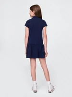 Kids Uniform Drop-Waist Polo Dress