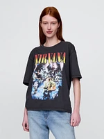 Heavyweight Cropped Nirvana Graphic T-Shirt