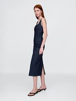Denim Bodycon Midi Dress