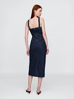 Denim Bodycon Midi Dress
