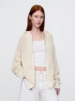 Crochet Zip Hoodie