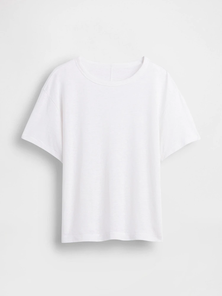 Linen-Blend T-Shirt