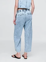 365 High Rise UltraSoft Denim Pleated Ankle Trousers