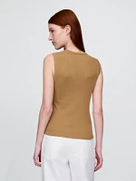 Sheer Modern Rib Tank Top