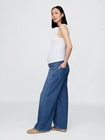 Maternity True Waistband Full Panel UltraSoft Baggy Jeans