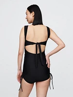 Maternity Tie-Back One-Piece Swimsuit