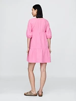 Maternity Crinkle Gauze Tiered Dress