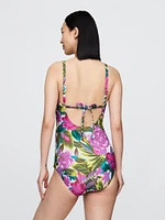 Maternity Square Neck One-Piece Swimsuit