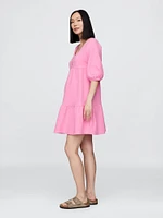 Maternity Crinkle Gauze Tiered Dress