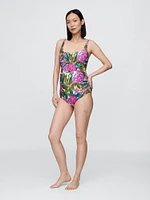 Maternity Square Neck One-Piece Swimsuit