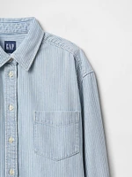 Denim Stripe Big Shirt