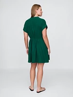 Cotton Gauze Mini Shirtdress