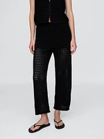 100% Cotton Crochet Ankle Pants