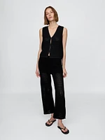 100% Cotton Crochet Ankle Pants