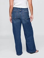 Curvy High Rise Stride Wide-Leg Jeans
