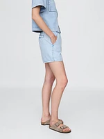 Mid Rise Easy Denim Boxer Shorts