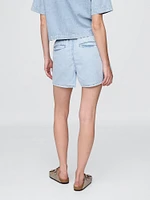 Mid Rise Easy Denim Boxer Shorts