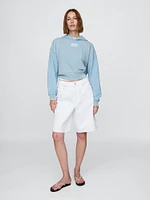 French Terry Americana Cropped Hoodie