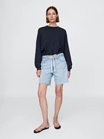 Heavyweight French Terry Bubble-Hem Sweatshirt
