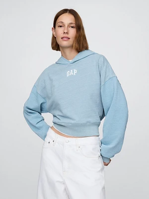 French Terry Americana Cropped Hoodie