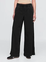 Mid Rise UltraSoft Pleated Easy Baggy Jeans