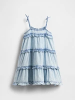 Baby & Toddler Ruffle Tiered Denim Dress