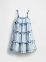 Baby & Toddler Ruffle Tiered Denim Dress