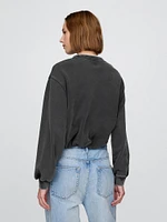 Heavyweight French Terry Bubble-Hem Sweatshirt
