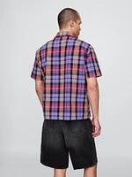 Mixed Plaid Oxford Shirt