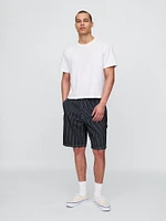 '90s Loose Denim Stripe Carpenter Shorts