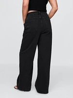 Curvy High Rise Stride Wide-Leg Jeans