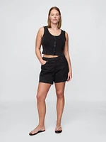 4" Mid Rise UltraSoft Relaxed Cutoff Shorts