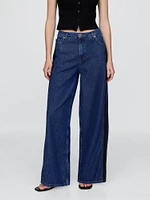 Mid Rise Cargo Baggy Jeans