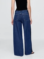 Mid Rise Cargo Baggy Jeans