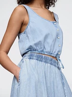 Denim Easy Maxi Skirt
