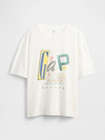 Cropped Gap Logo T-Shirt