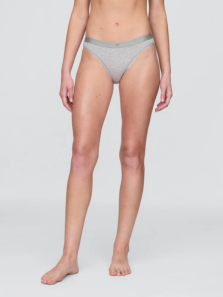 Organic Stretch Cotton Logo Bikini